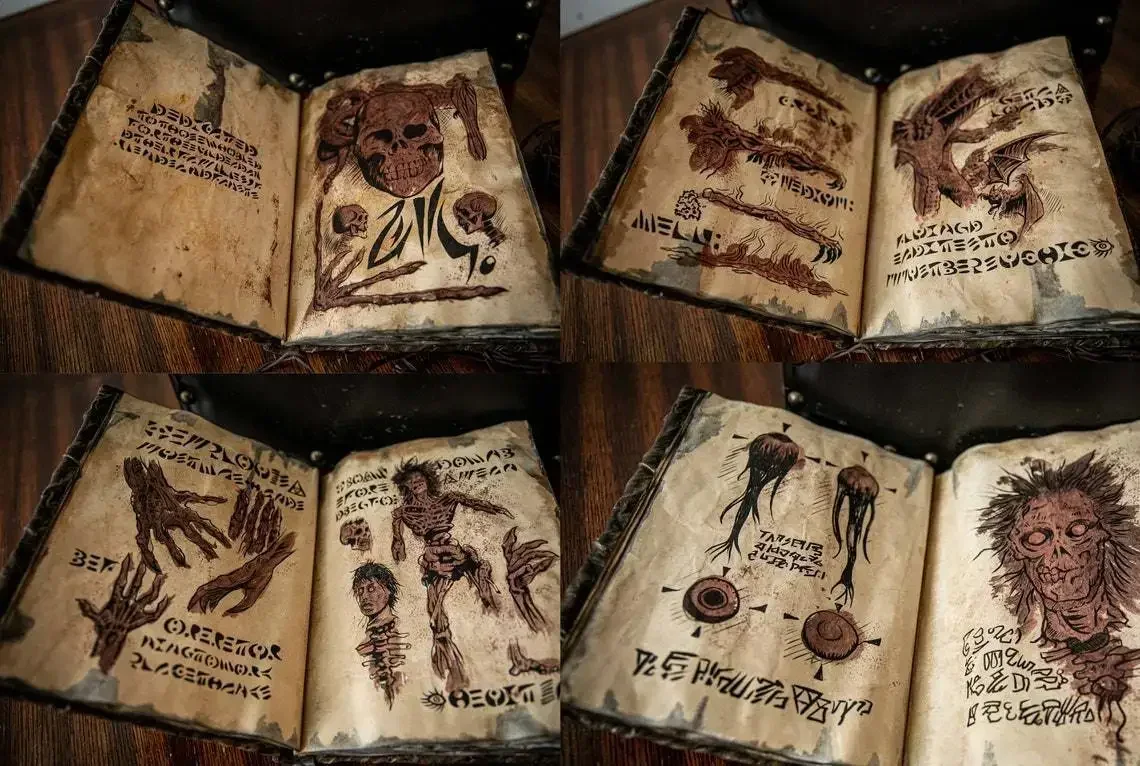 Vintage Collectible Books - ヴィンテージ・ネクロノミコン - 黒魔術召喚書、25ページのアート＆クラフトコレクタブル、フェイクレザーカバー付き
