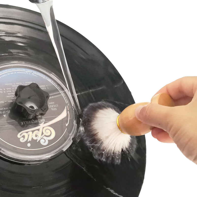 ビニールレコード木製水洗浄ブラシ LP ホルダークリーナー防 - Vinyl Record Cleaner のレビューと価格