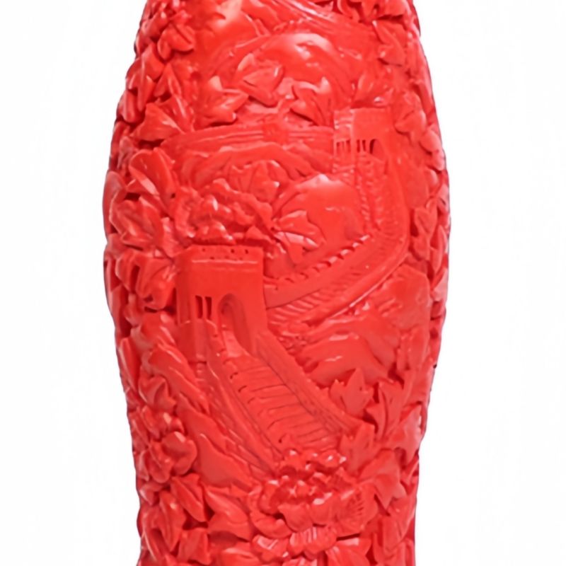 コーラのヴィンテージ風、彫刻が施された漆塗りのボトル。万里の - Vintage Collectible Bottles のレビューと価格
